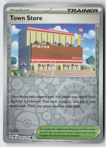 Town Store 196/197 SV03: Obsidian Flames Common Reverse Holo NM Oswaldo KATO