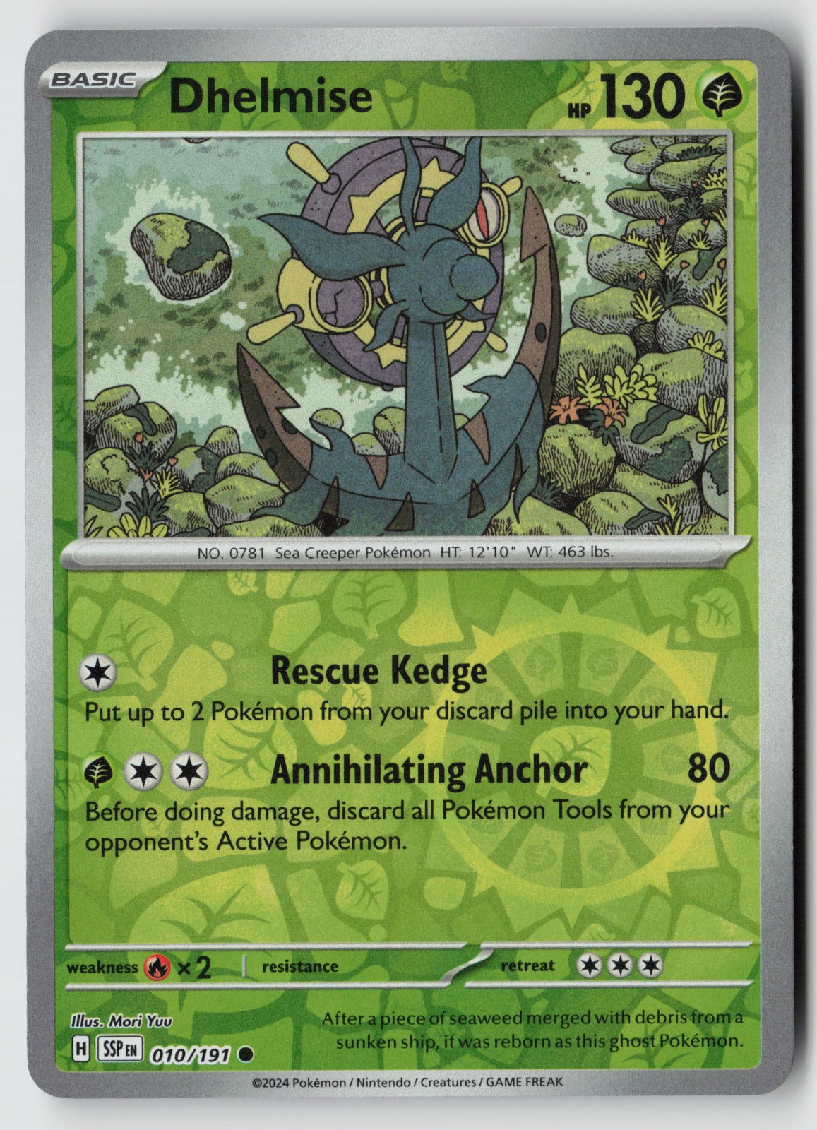 Dhelmise 010/191 SV08: Surging Sparks Common Reverse Holo NM Mori Yuu