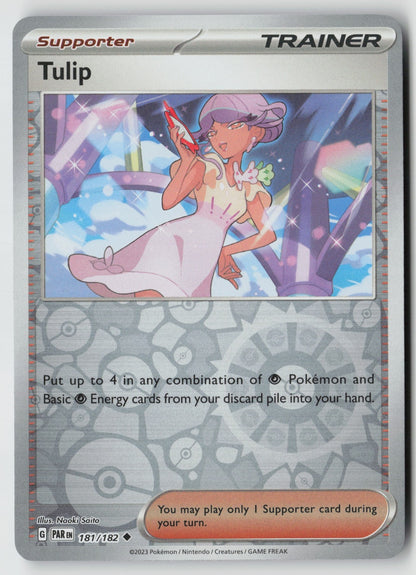 Tulip 181/182 SV04: Paradox Rift Uncommon Reverse Holo NM Naoki Saito