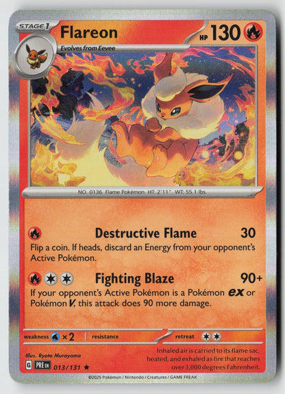 Flareon 013/131 SV: Prismatic Evolutions Rare Holo NM Ryota Murayama