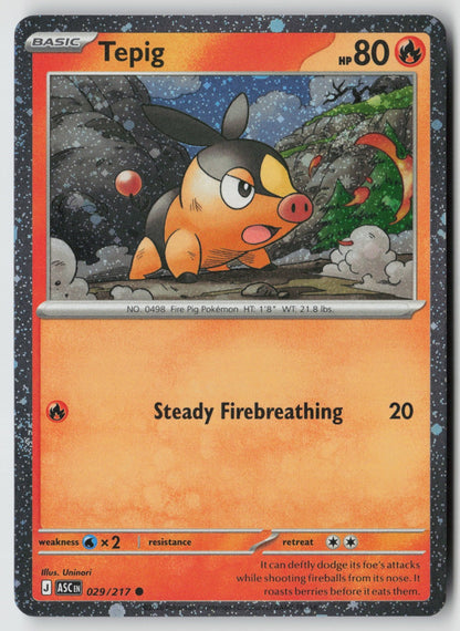 Tepig (Cosmos Holo) 029/217  Common Holo NM Uninori