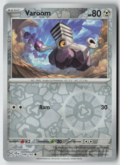 Varoom 108/142 SV07: Stellar Crown Common Reverse Holo NM Shiburingaru