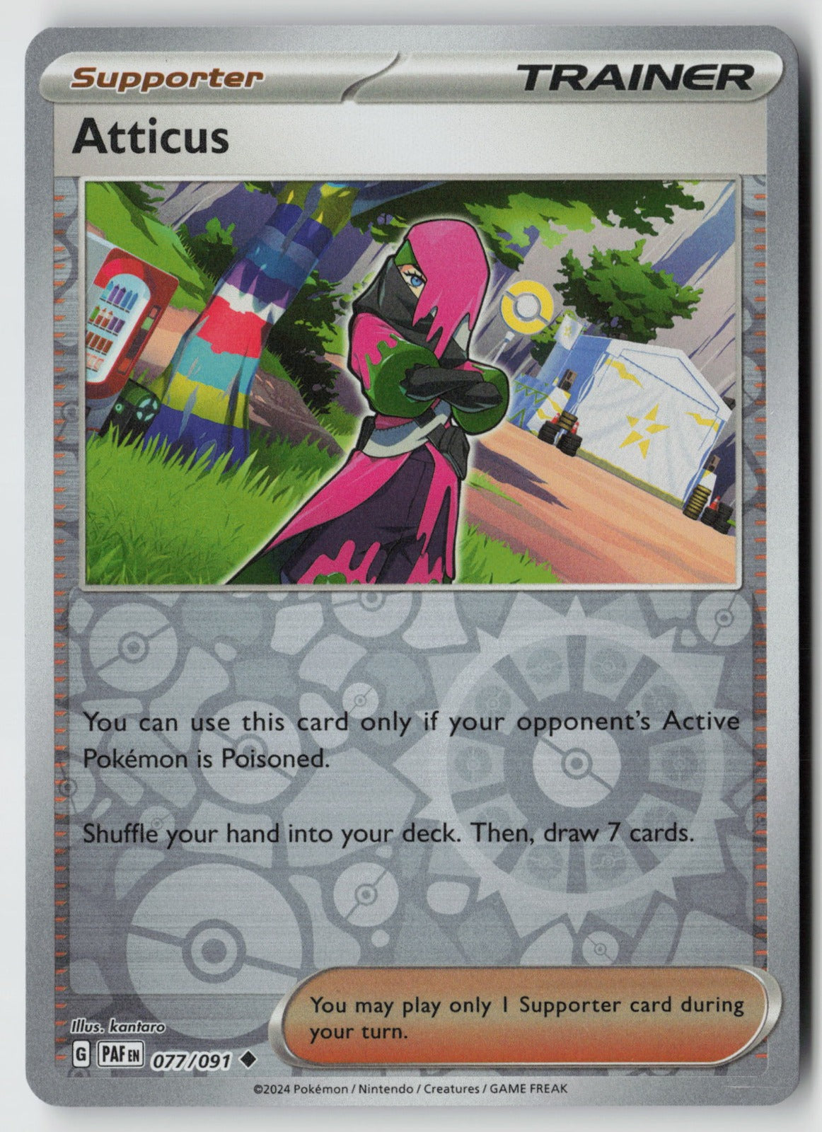 Atticus 077/091 SV: Paldean Fates Uncommon Reverse Holo NM kantaro