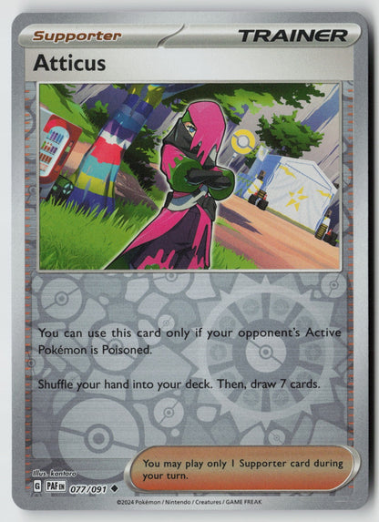Atticus 077/091 SV: Paldean Fates Uncommon Reverse Holo NM kantaro