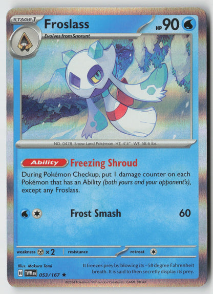 Froslass 053/167 SV06: Twilight Masquerade Rare Holo NM Makura Tami