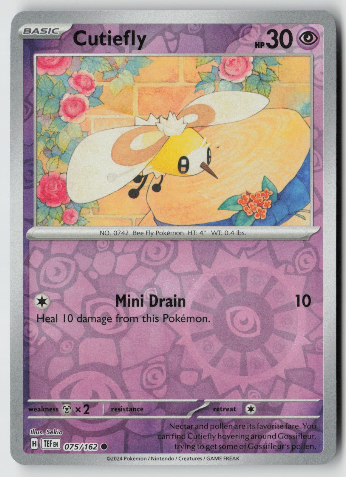 Cutiefly 075/162 SV05: Temporal Forces Common Reverse Holo NM Sekio