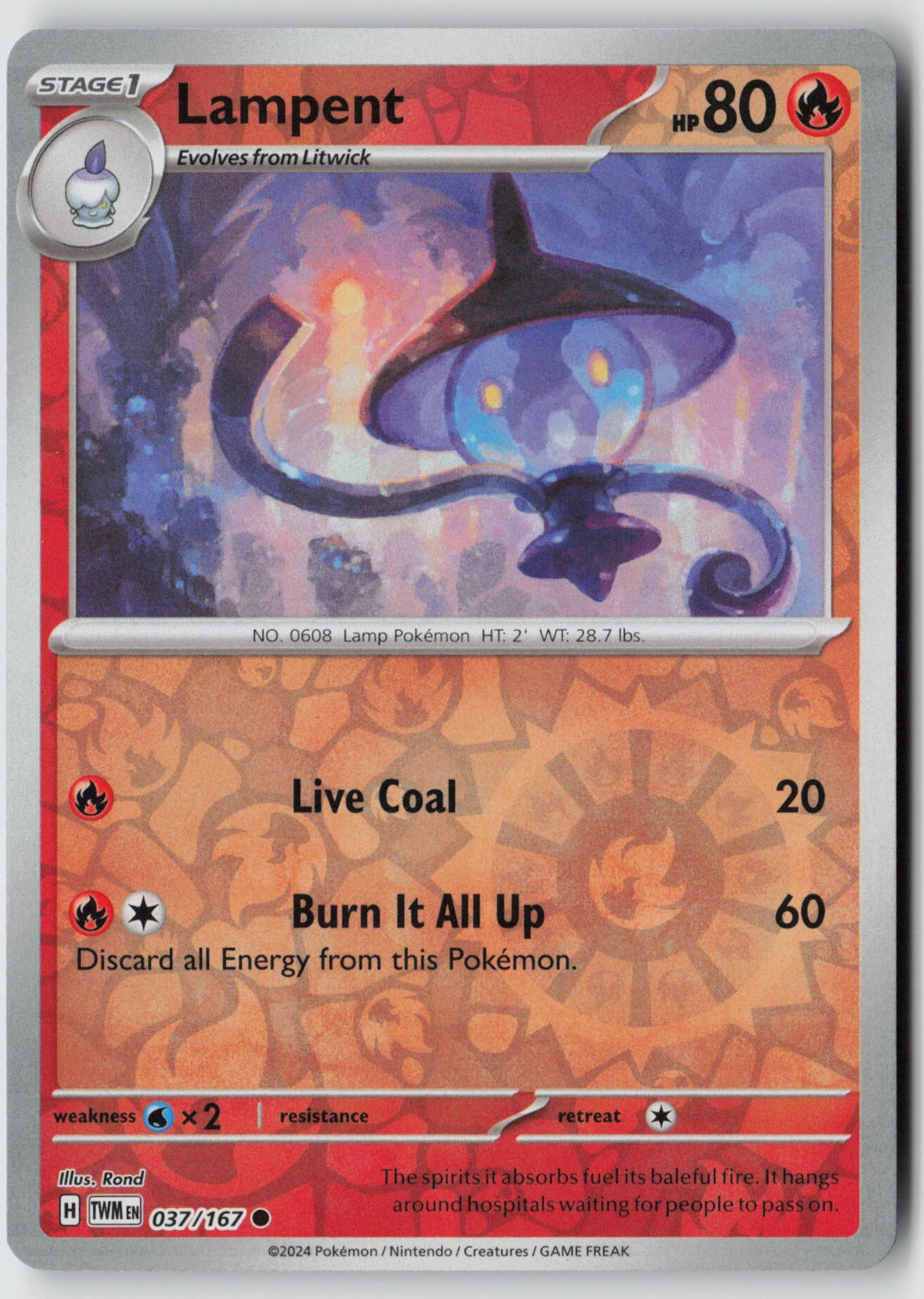 Lampent 037/167 SV06: Twilight Masquerade Common Reverse Holo NM Rond