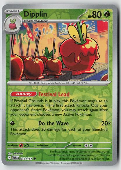 Dipplin 018/167 SV06: Twilight Masquerade Uncommon NM Saboteri