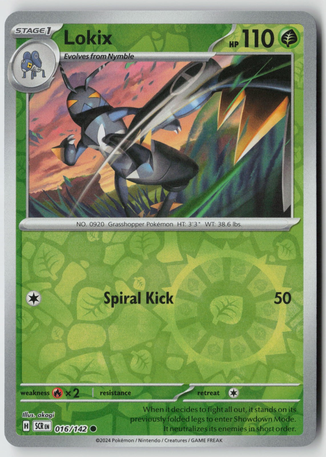 Lokix 016/142 SV07: Stellar Crown Common Reverse Holo NM akagi