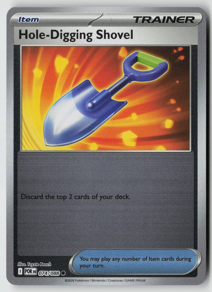 Hole-Digging Shovel 074/088 ME03: Perfect Order Common Reverse Holo NM