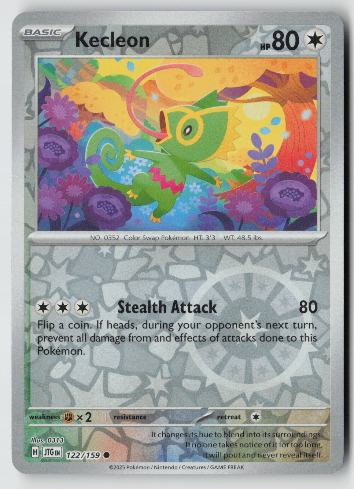 Kecleon 122/159 SV09: Journey Together Common Reverse Holo NM 0313