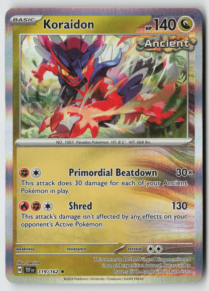 Koraidon 119/162 SV05: Temporal Forces Rare Holo NM Teeziro