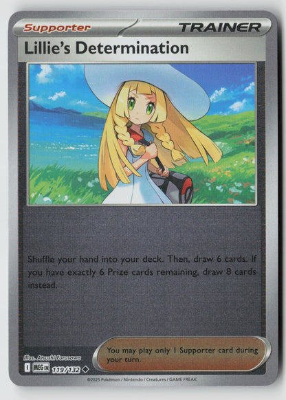 Lillie's Determination 119/132 ME01: Mega Evolution Uncommon Reverse Holo NM
