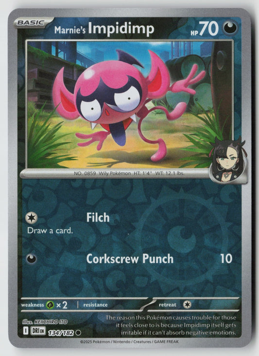 Marnie's Impidimp 134/182 SV10: Destined Rivals Common Reverse Holo NM