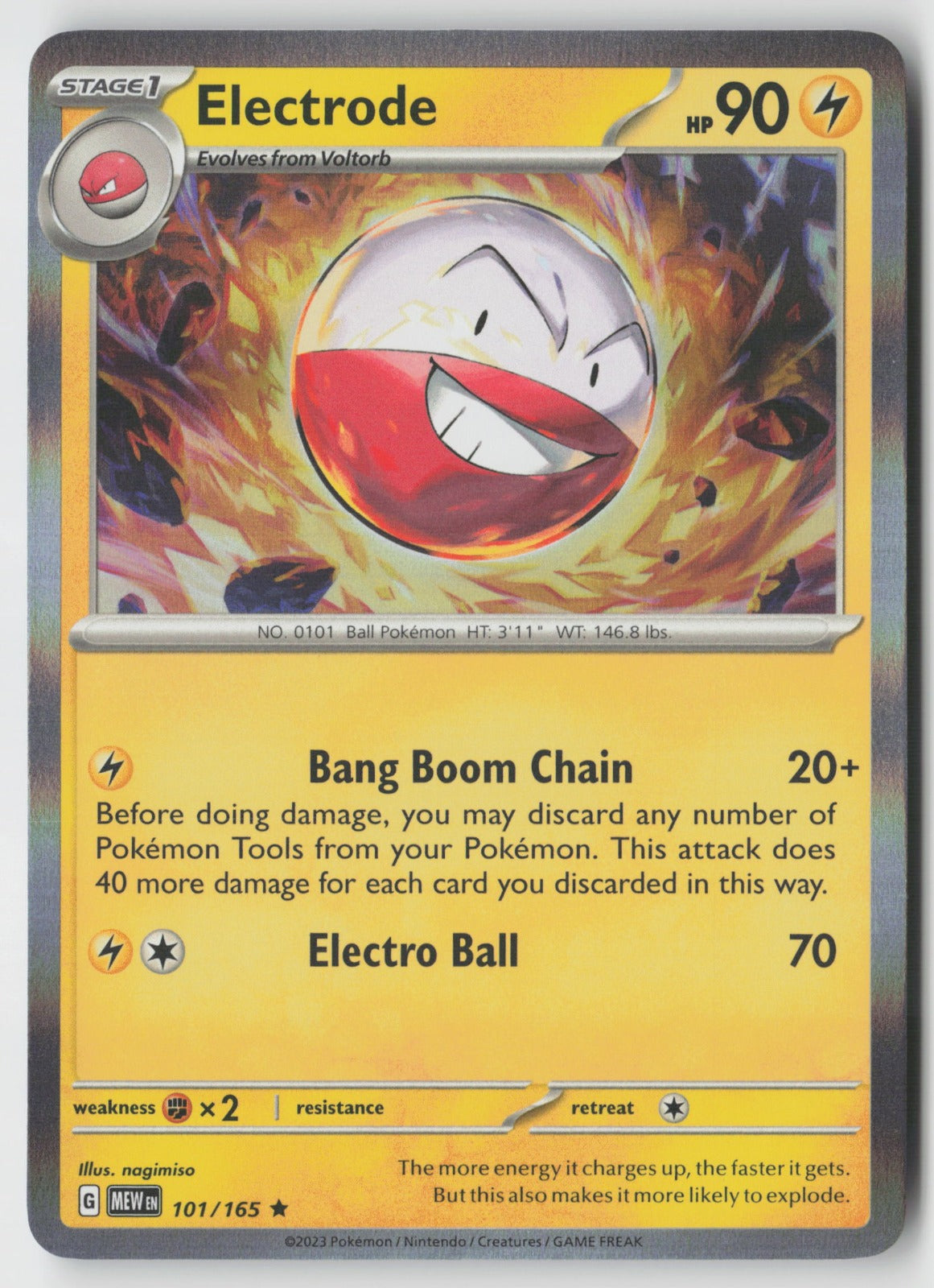 Electrode 101/165 SV: Scarlet & Violet 151 Rare Holo NM nagimiso