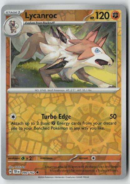 Lycanroc 090/162 SV05: Temporal Forces Uncommon Reverse Holo NM Yoshioka