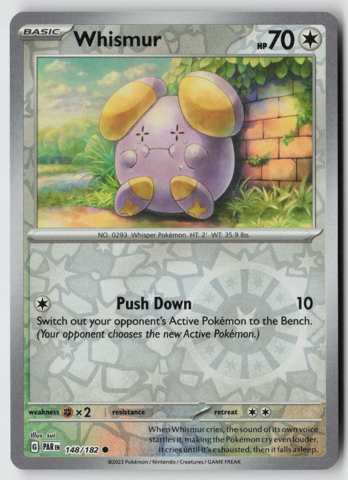 Whismur 148/182 SV04: Paradox Rift Common Reverse Holo NM sui