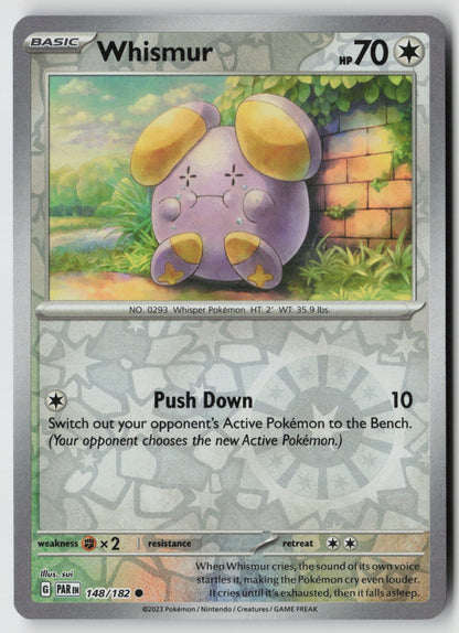 Whismur 148/182 SV04: Paradox Rift Common Reverse Holo NM sui