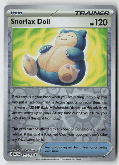 Snorlax Doll 175/182 SV04: Paradox Rift Uncommon Reverse Holo NM AYUMI ODASHIMA