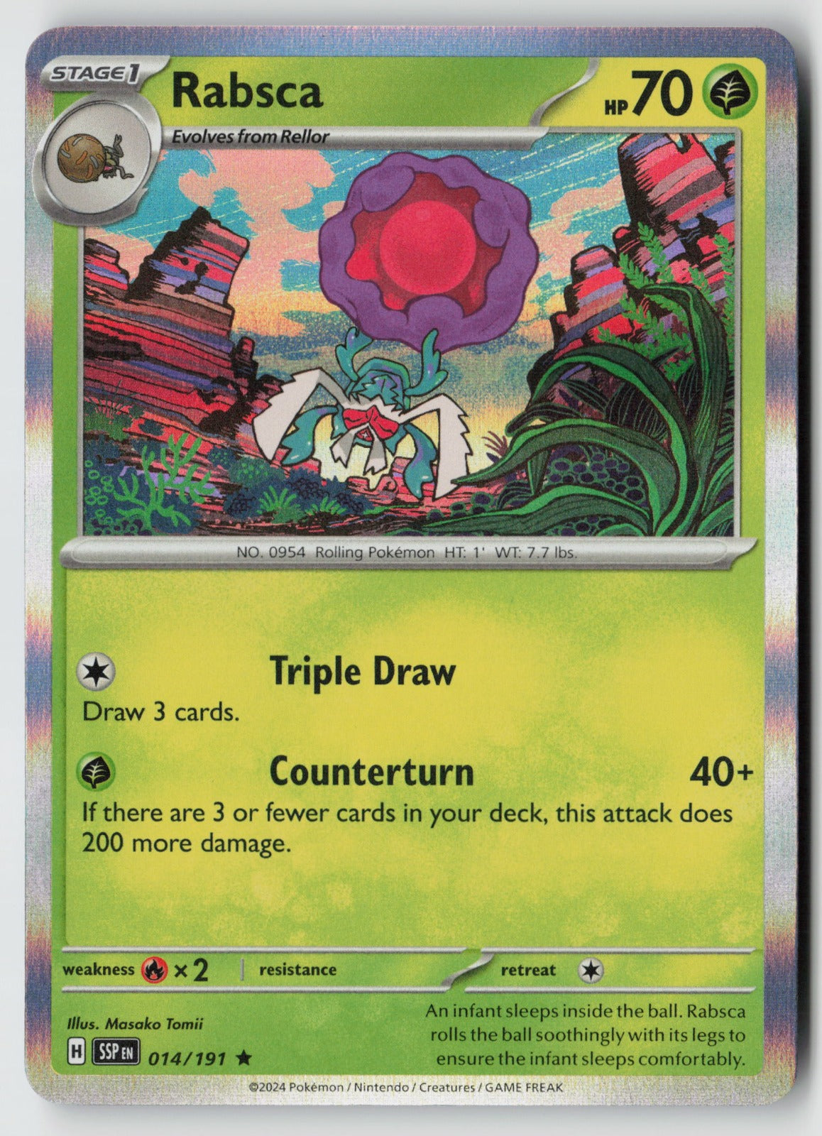 Rabsca 014/191 SV08: Surging Sparks Rare Holo NM Masako Tomii