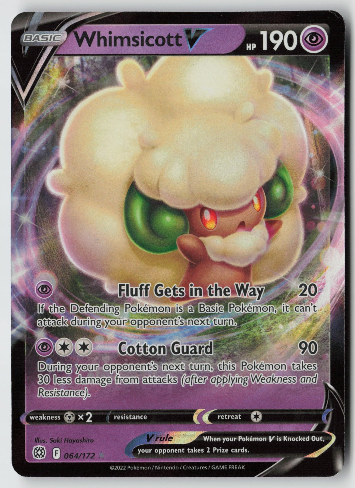 Whimsicott V 064/172 SWSH09: Brilliant Stars Ultra Rare Holo NM Shibuzoh