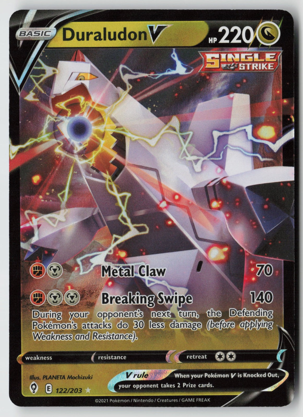 Duraludon V 122/203 SWSH07: Evolving Skies Ultra Rare Holo NM PLANETA Mochizuki