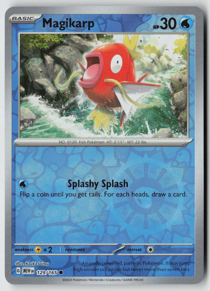 Magikarp 129/165 SV: Scarlet & Violet 151 Common Reverse Holo NM Kouki Saitou