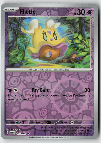 Flittle 041/091 SV: Paldean Fates Common Reverse Holo NM kawayoo