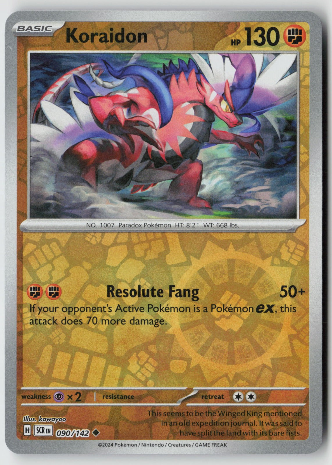Koraidon 090/142 SV07: Stellar Crown Uncommon Reverse Holo NM kawayoo