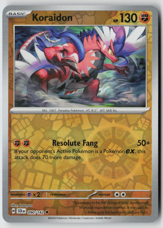 Koraidon 090/142 SV07: Stellar Crown Uncommon Reverse Holo NM kawayoo