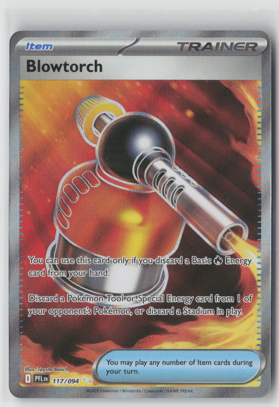 Blowtorch 117/094 ME02: Phantasmal Flames Ultra Rare Holo NM