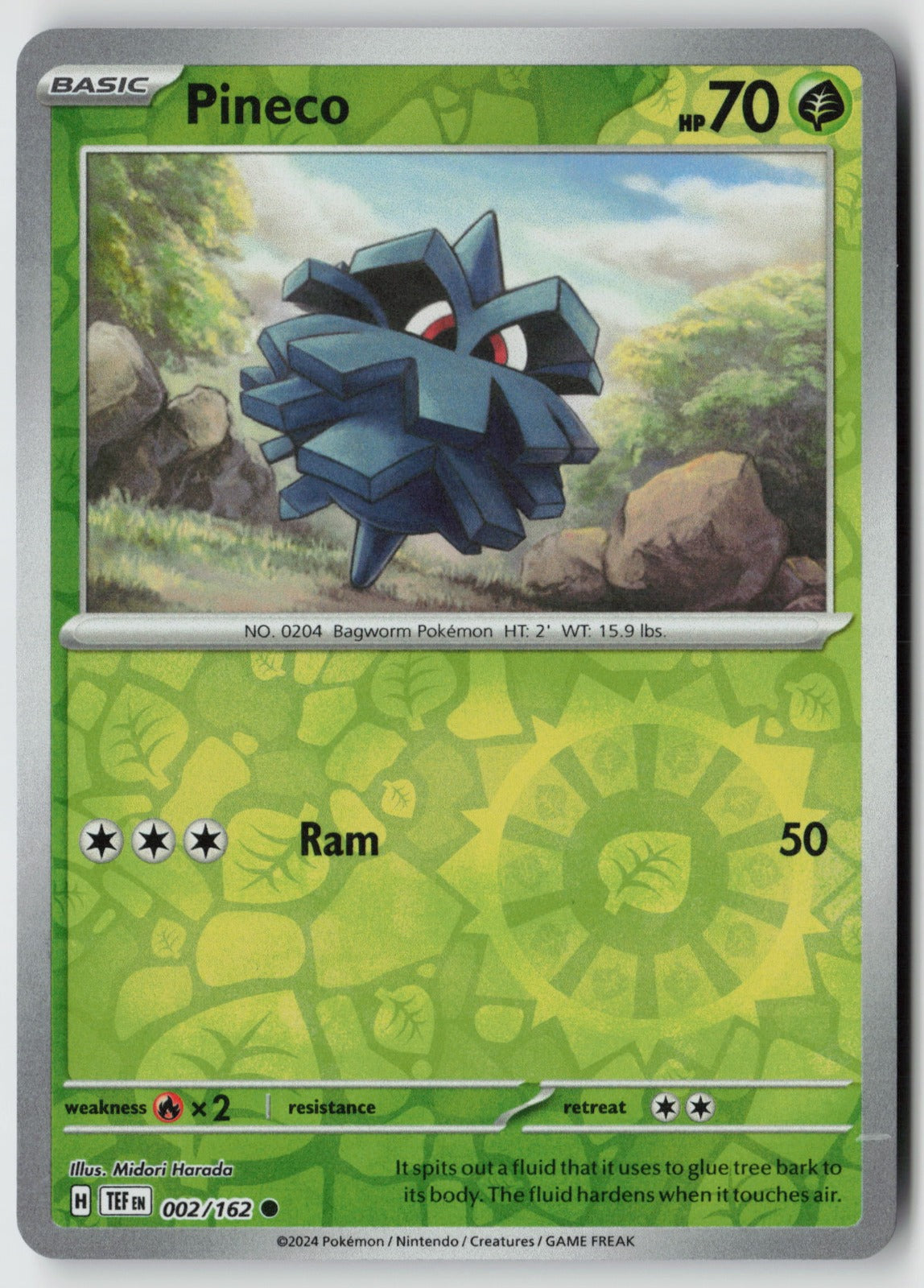 Pineco 002/162 SV05: Temporal Forces Common Reverse Holo NM Midori Harada