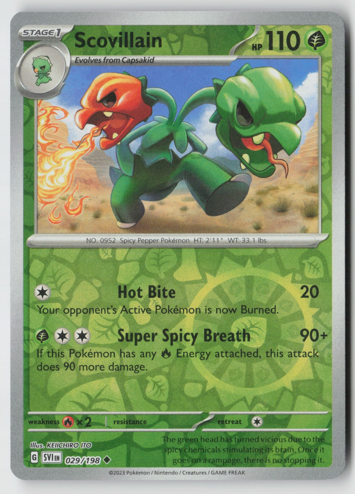 Scovillain 029/198 SV01: Scarlet & Violet Base Set Uncommon Reverse Holo NM Koda