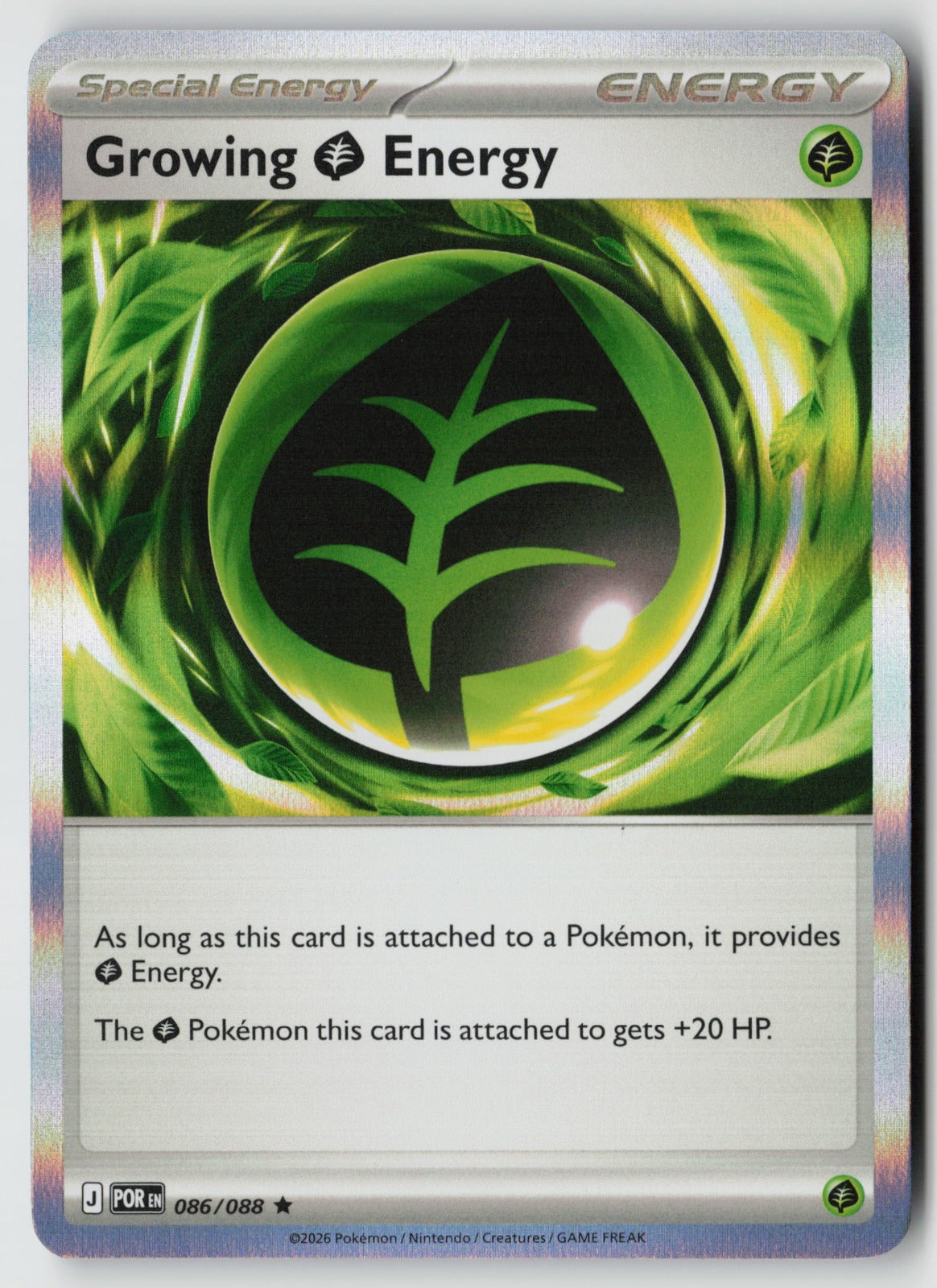 Growing Grass Energy 086/088 ME03: Perfect Order Rare Holo NM