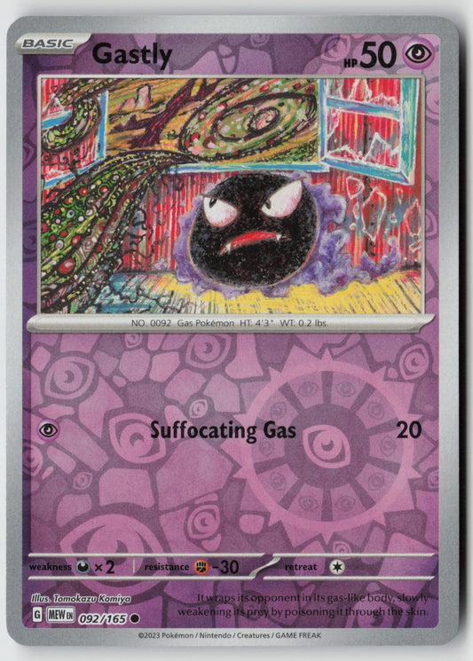 Gastly 092/165 SV: Scarlet & Violet 151 Common Reverse Holo NM Tomokazu Komiya