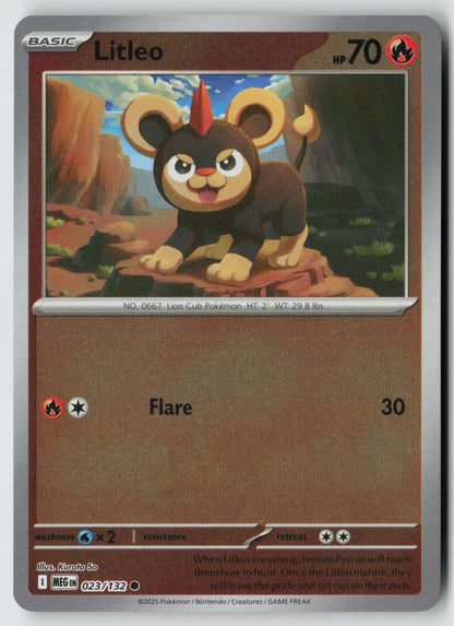 Litleo 023/132 ME01: Mega Evolution Common Reverse Holo NM Kurata So