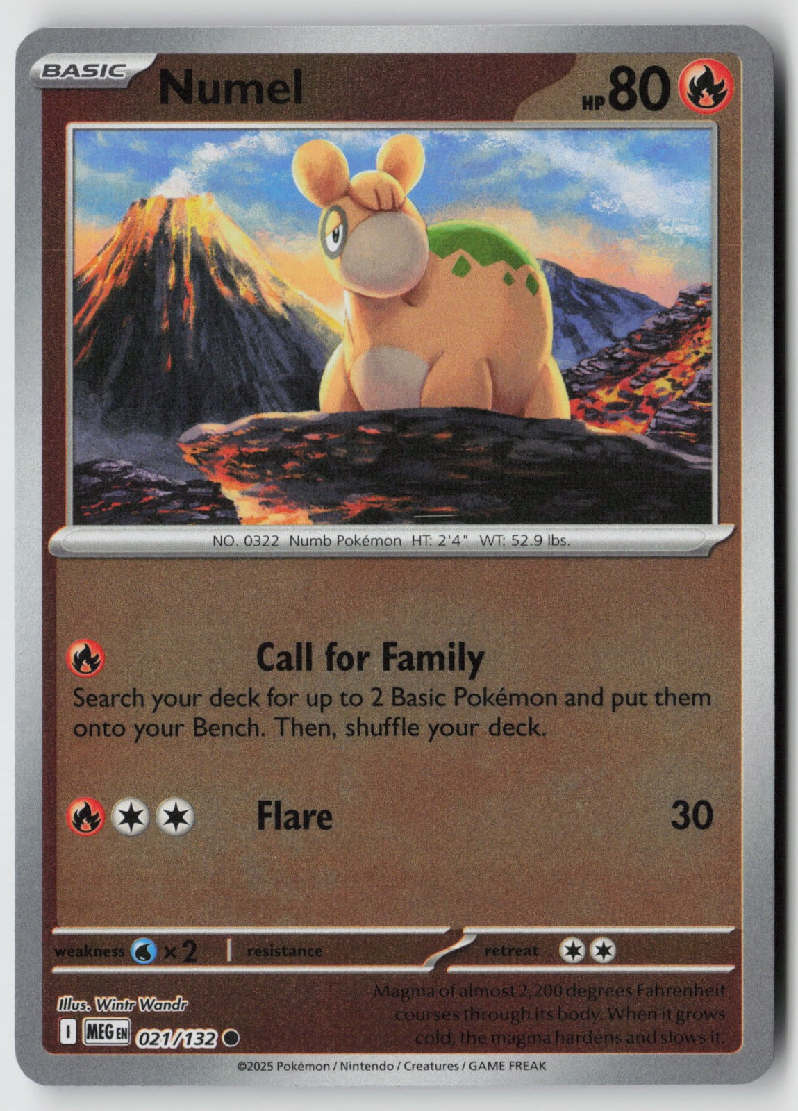 Numel 021/132 ME01: Mega Evolution Common Reverse Holo NM Wintr Wandr