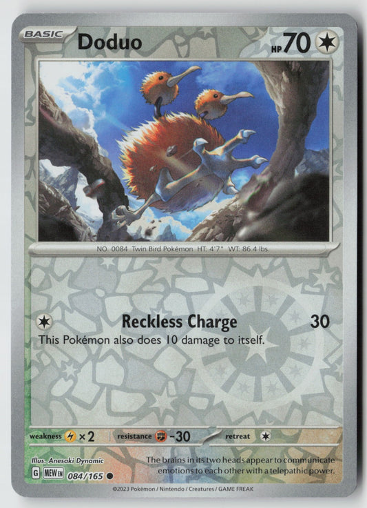 Doduo 084/165 SV: Scarlet & Violet 151 Common Reverse Holo NM Anesaki Dynamic
