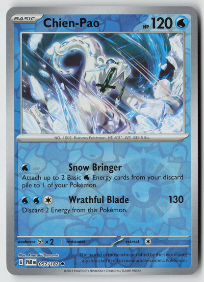 Chien-Pao 057/182 SV04: Paradox Rift Rare Reverse Holo NM Anesaki Dynamic