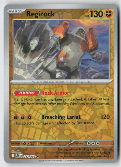 Regirock 082/159 SV09: Journey Together Rare Reverse Holo NM Uta