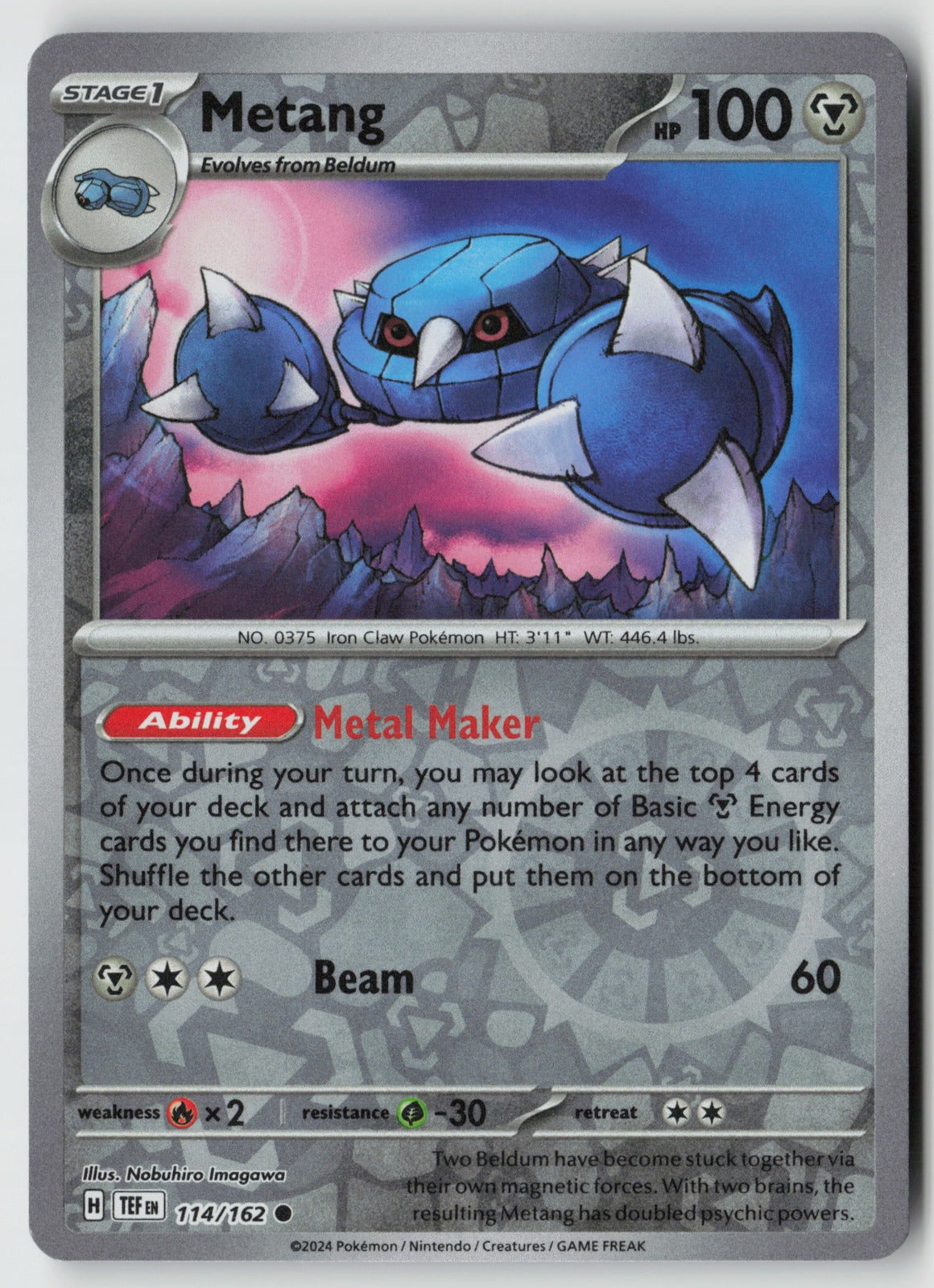 Metang 114/162 SV05: Temporal Forces Common Reverse Holo NM Nobuhiro Imagawa