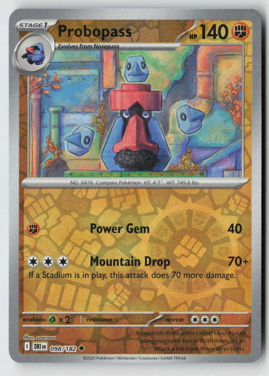 Probopass 098/182 SV10: Destined Rivals Uncommon Reverse Holo NM Tomomi Ozaki