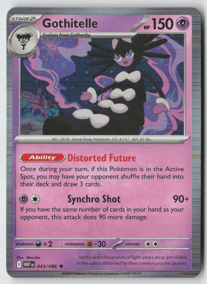 Gothitelle 043/086 SV: White Flare Rare Holo NM Mousho