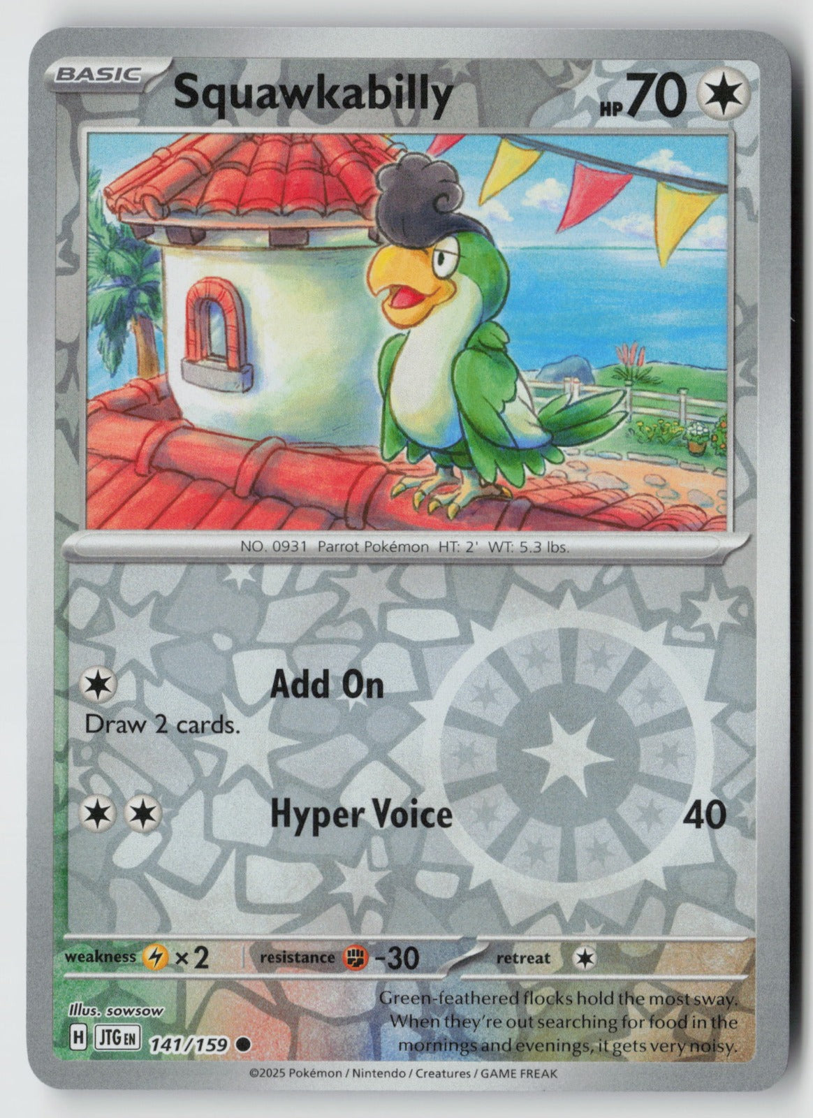 Squawkabilly 141/159 SV09: Journey Together Common Reverse Holo NM sowsow