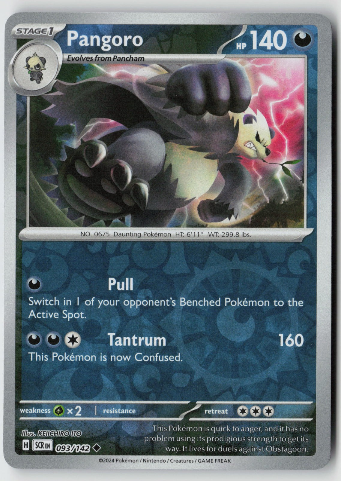 Pangoro 093/142 SV07: Stellar Crown Uncommon Reverse Holo NM KEIICHIRO ITO