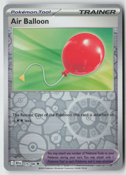 Air Balloon 079/086 SV: Black Bolt Uncommon Reverse Holo NM Studio Bora Inc