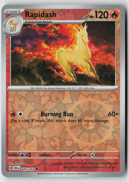 Rapidash 020/142 SV07: Stellar Crown Uncommon Reverse Holo NM danciao