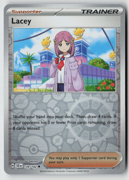 Lacey 139/142 SV07: Stellar Crown Uncommon Reverse Holo NM Sanosuke Sakuma