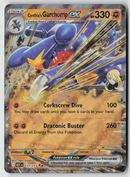 Cynthia's Garchomp ex 111/217 ME: Ascended Heroes Double Rare Holo NM