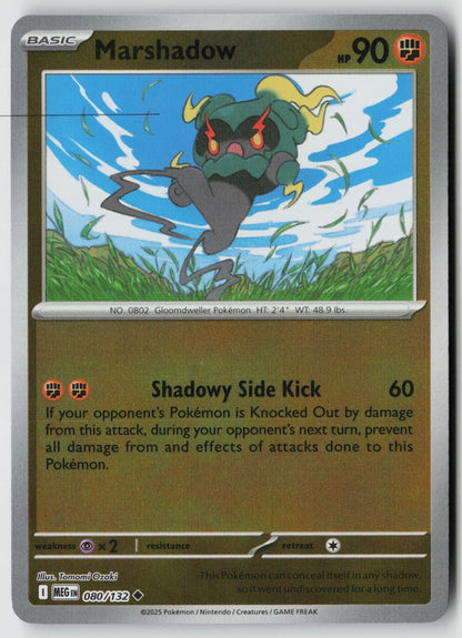 Marshadow 080/132 ME01: Mega Evolution Uncommon Reverse Holo NM Tomomi Ozaki